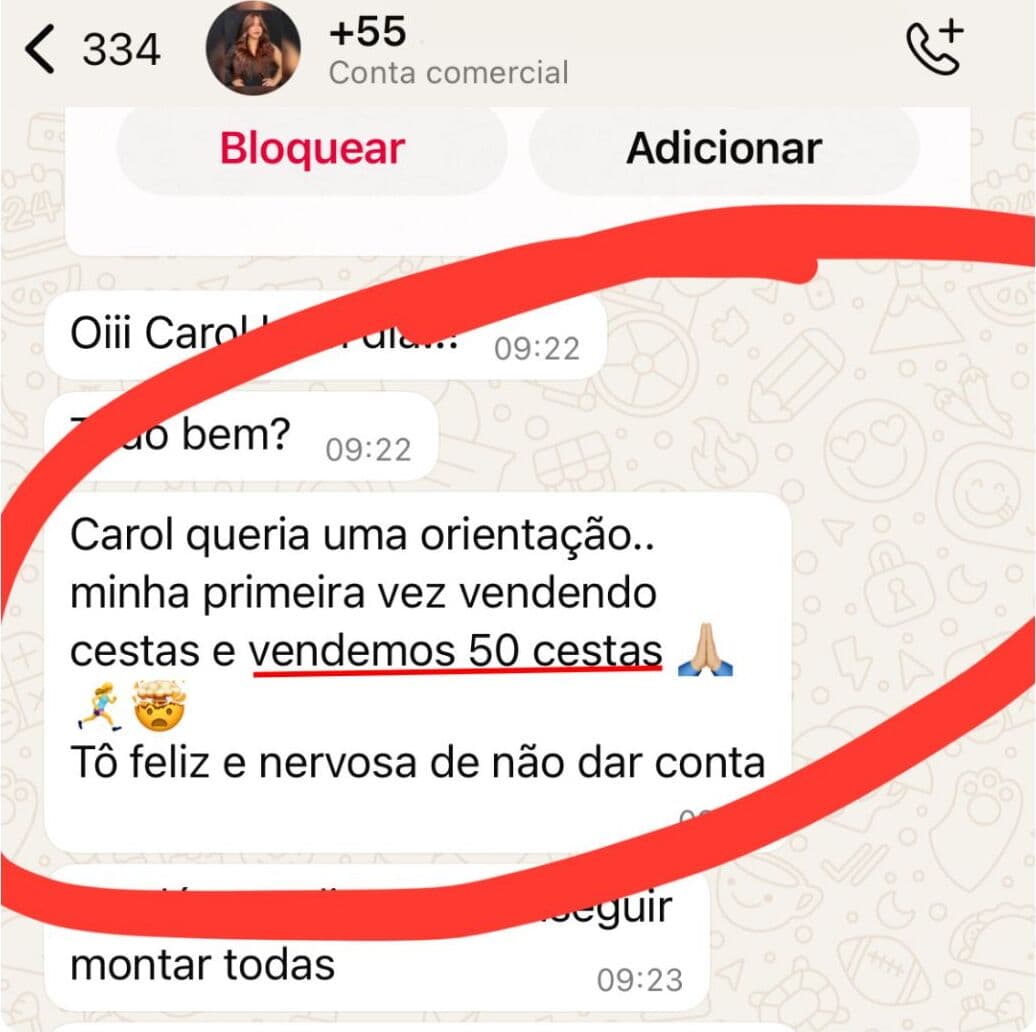 Depoimento de aluna